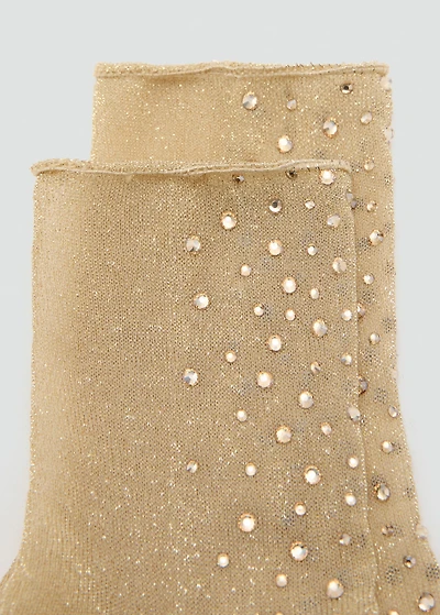 Lurex socks with rhinestones
