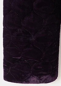 Velvet bomber jacket with stitching