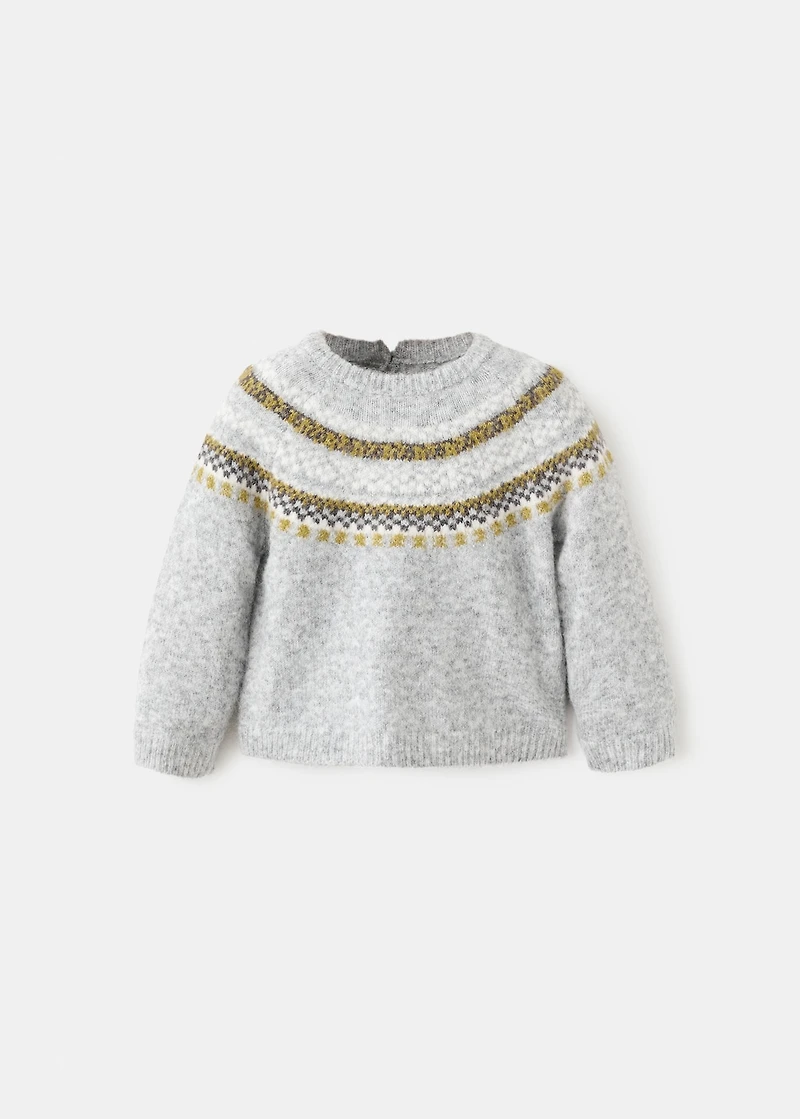 Jacquard knitted sweater