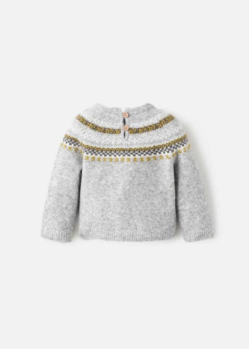 Jacquard knitted sweater