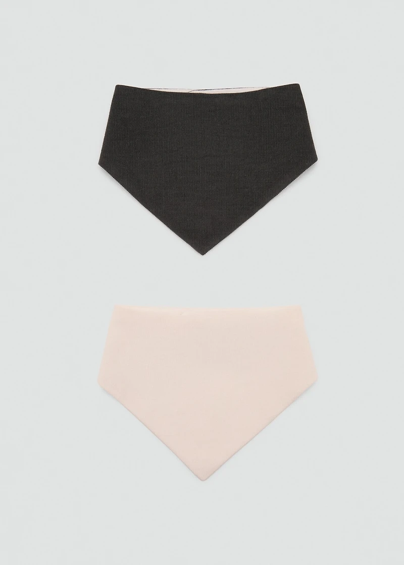 Pack of 2 cotton bibs
