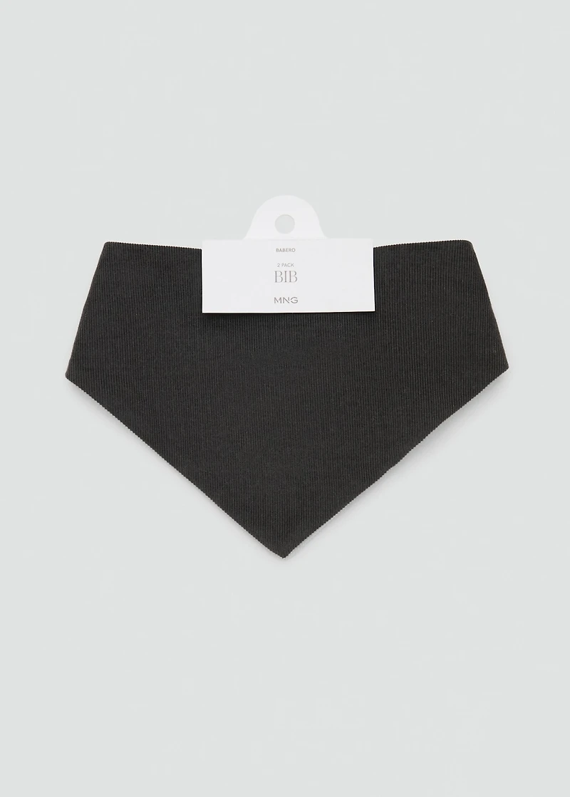 Pack of 2 cotton bibs