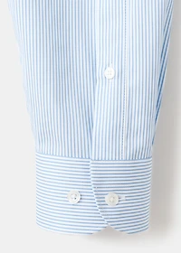 Slim fit Giza cotton striped dress shirt