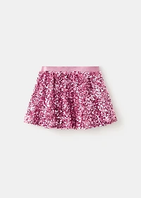 Short skirt with sequins