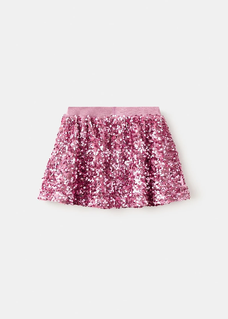 Short skirt with sequins