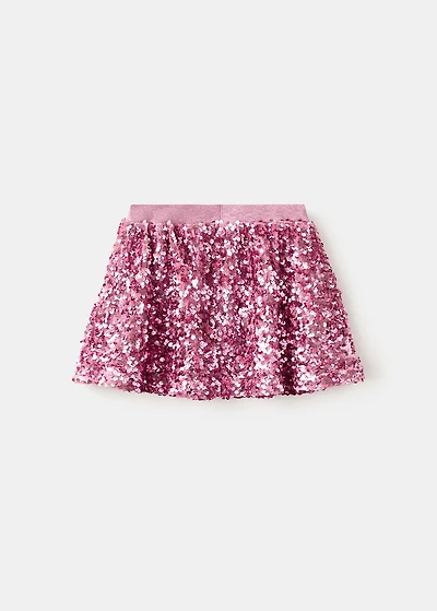 Short skirt with sequins