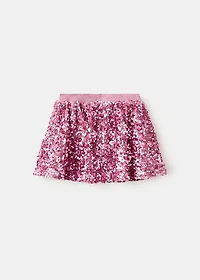 Short skirt with sequins
