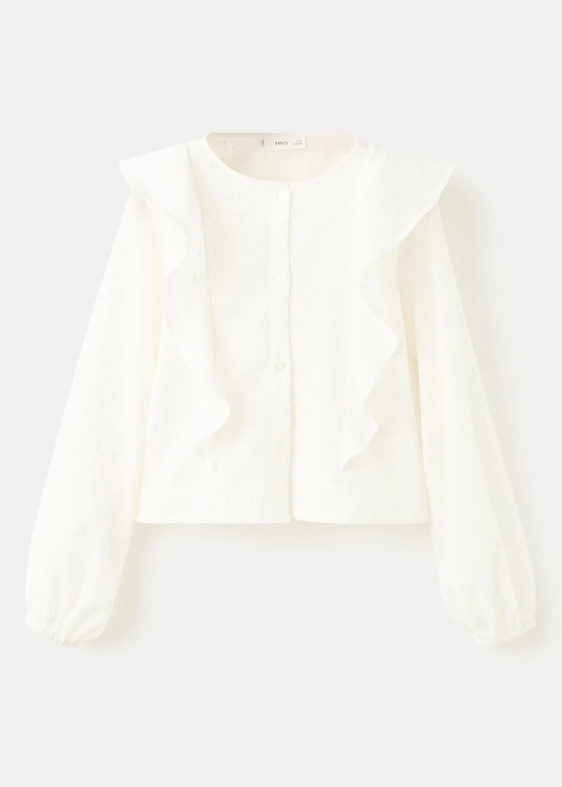 Ruffled lurex blouse