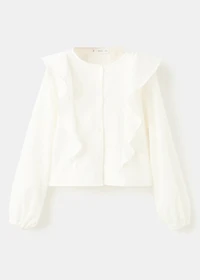 Ruffled lurex blouse