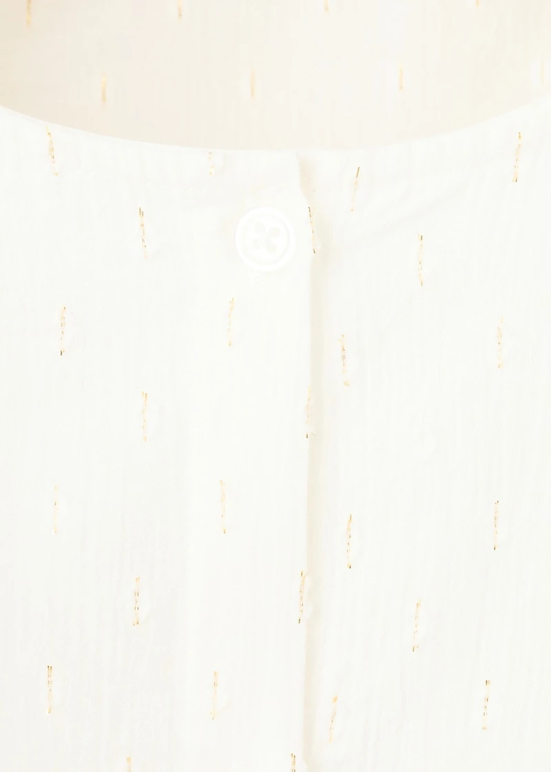 Ruffled lurex blouse