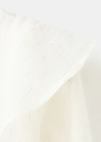 Ruffled lurex blouse