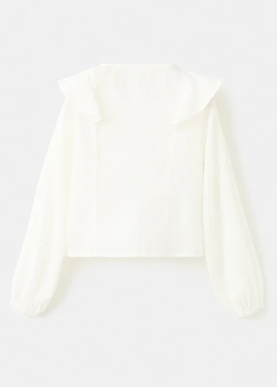 Ruffled lurex blouse
