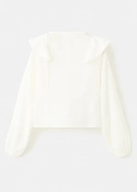Ruffled lurex blouse
