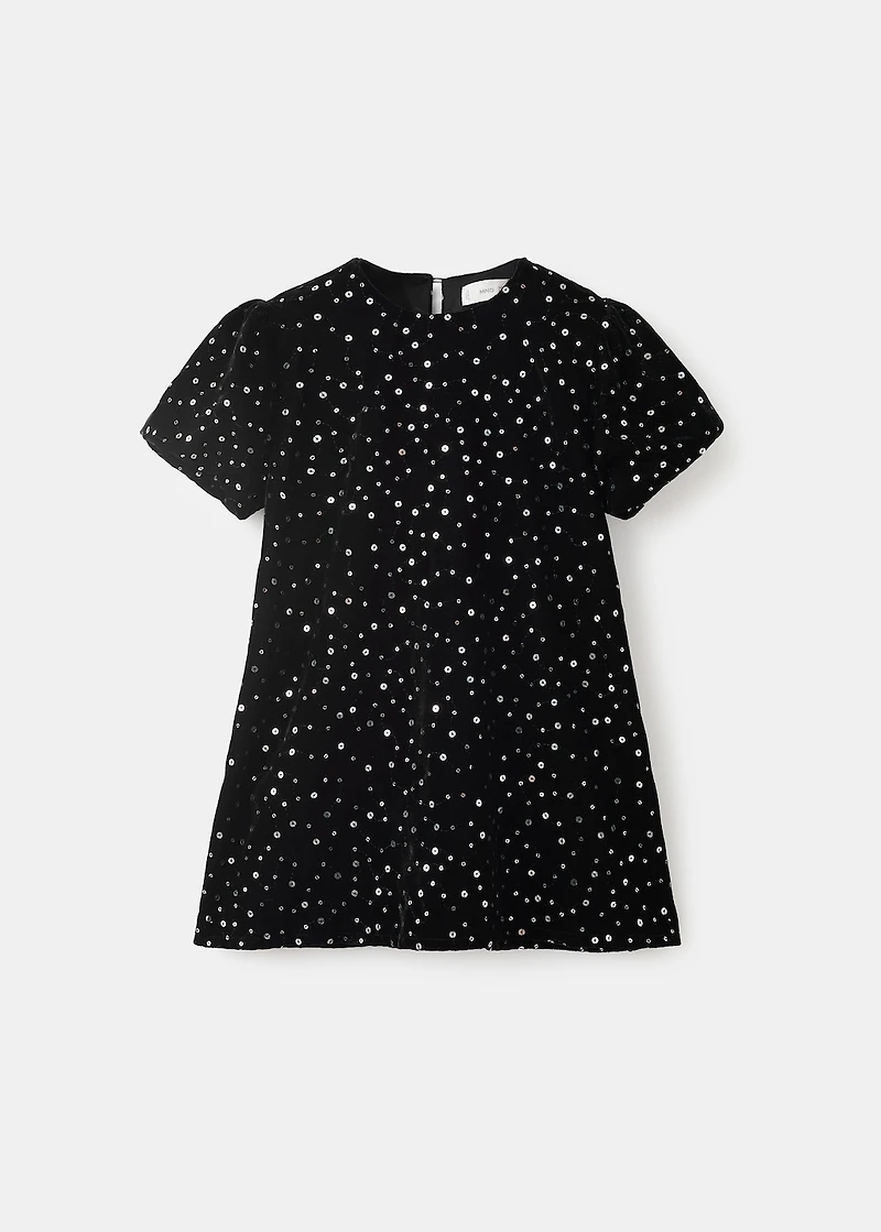 Short dress with sequins
