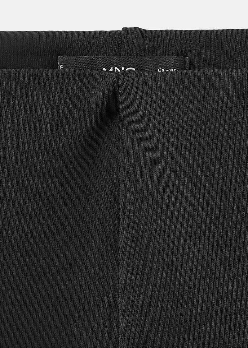 Straight-fit pants with elastic waist