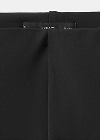 Straight-fit pants with elastic waist