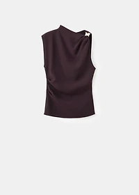 Asymmetrical blouse with metallic detail