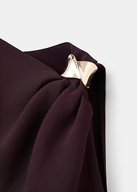 Asymmetrical blouse with metallic detail