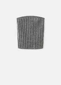 Lurex knitted strapless top