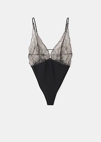 Combined lace bodysuit