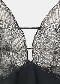 Combined lace bodysuit