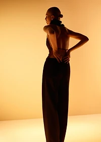 Lace top with ruff collar