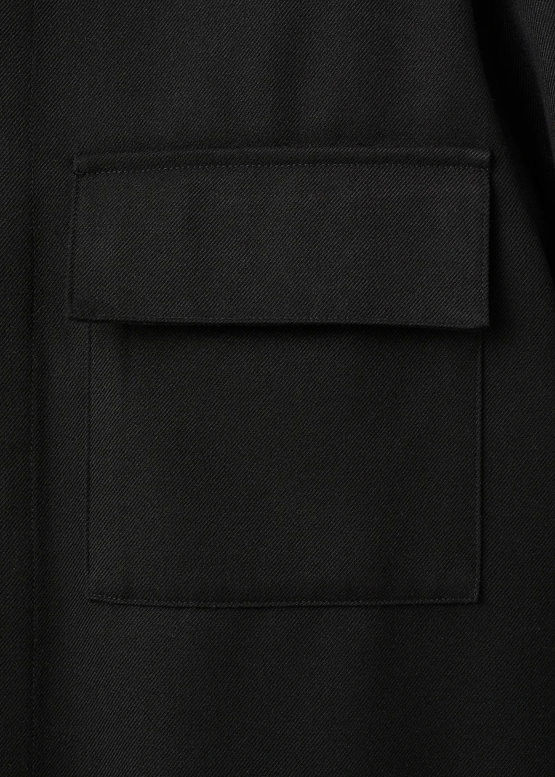 Flannel overshirt with pockets