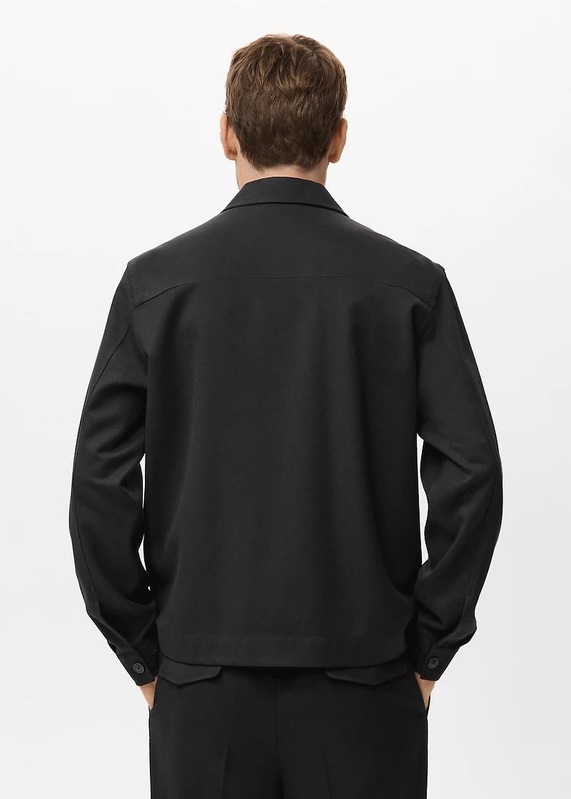 Flannel overshirt with pockets