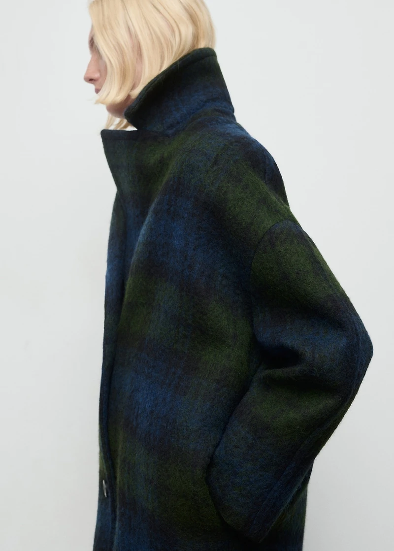 Oversized check coat