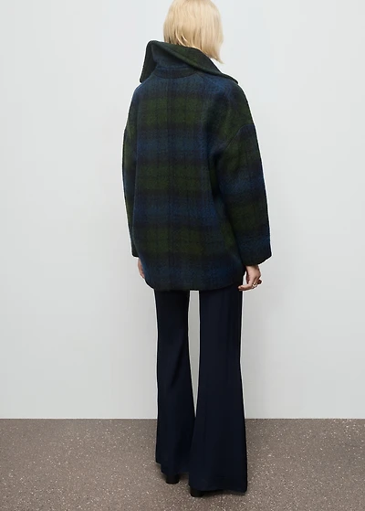 Oversized check coat