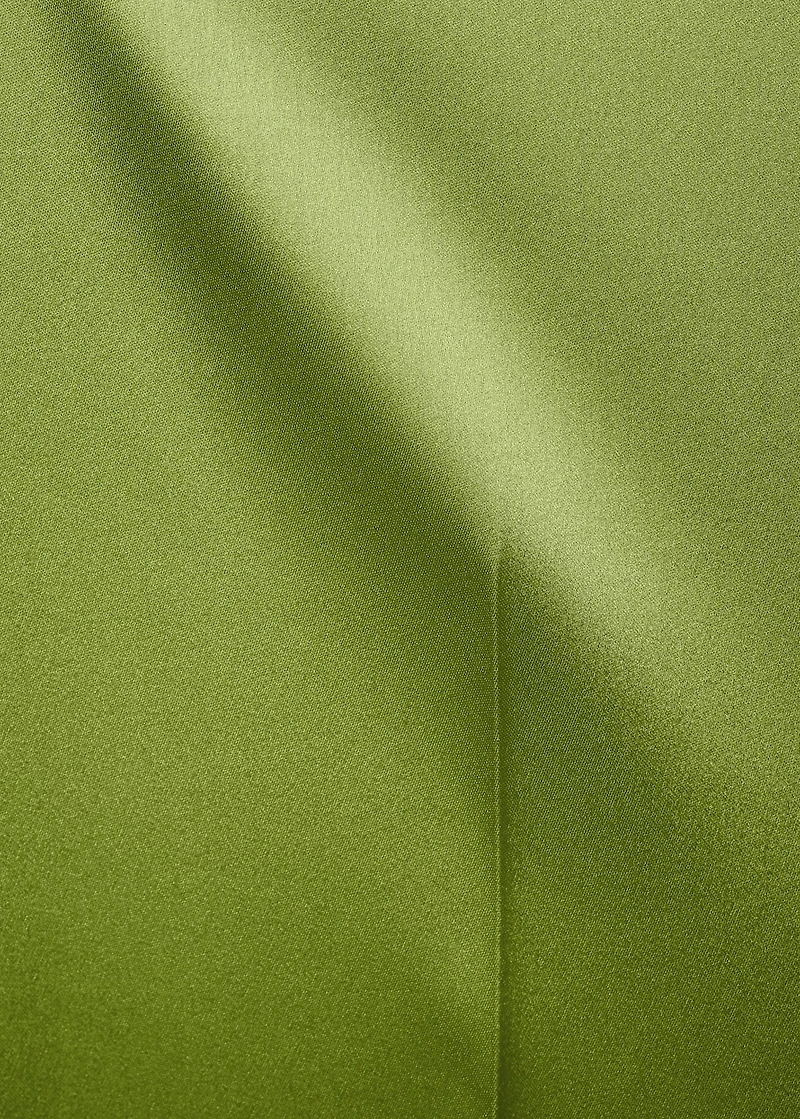 Satin straight-fit pants