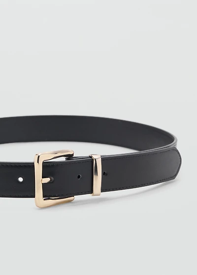 Stitched belt with square buckle