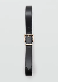 Stitched belt with square buckle