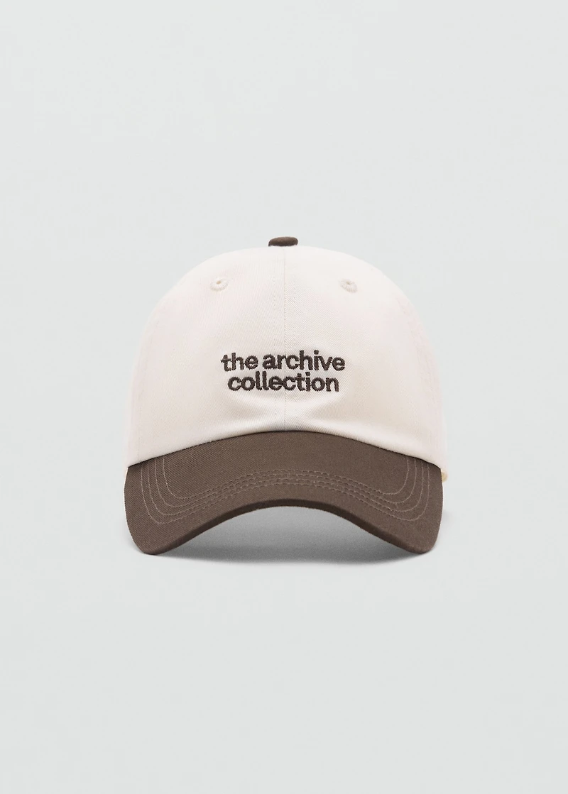 Embroidered message cap