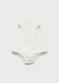 Ruffled dress and frog