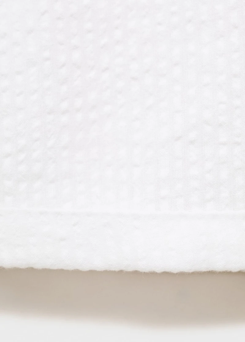 Textured cotton dungarees