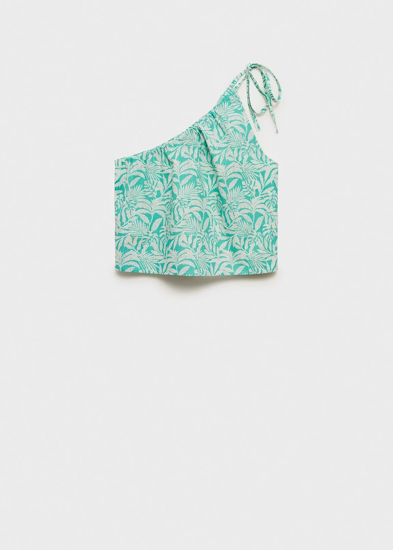 Asymmetric printed top