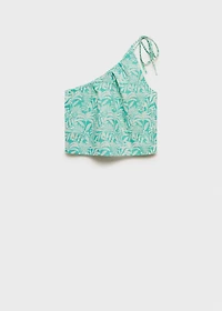 Asymmetric printed top