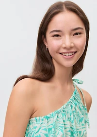 Asymmetric printed top