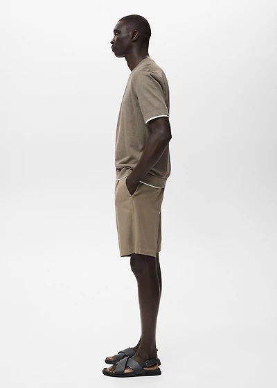 100% linen bermuda shorts