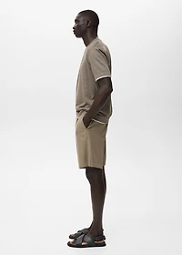 100% linen bermuda shorts