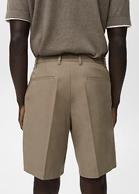 100% linen bermuda shorts