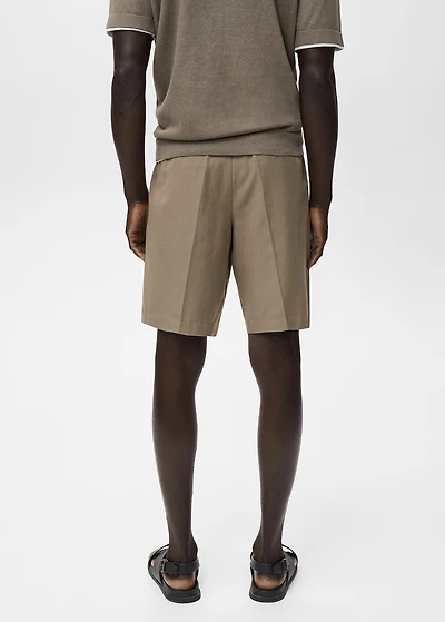 100% linen bermuda shorts