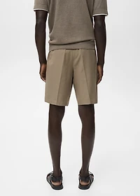 100% linen bermuda shorts