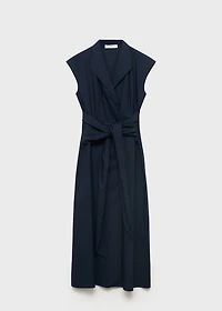 Knot detail shirt dress