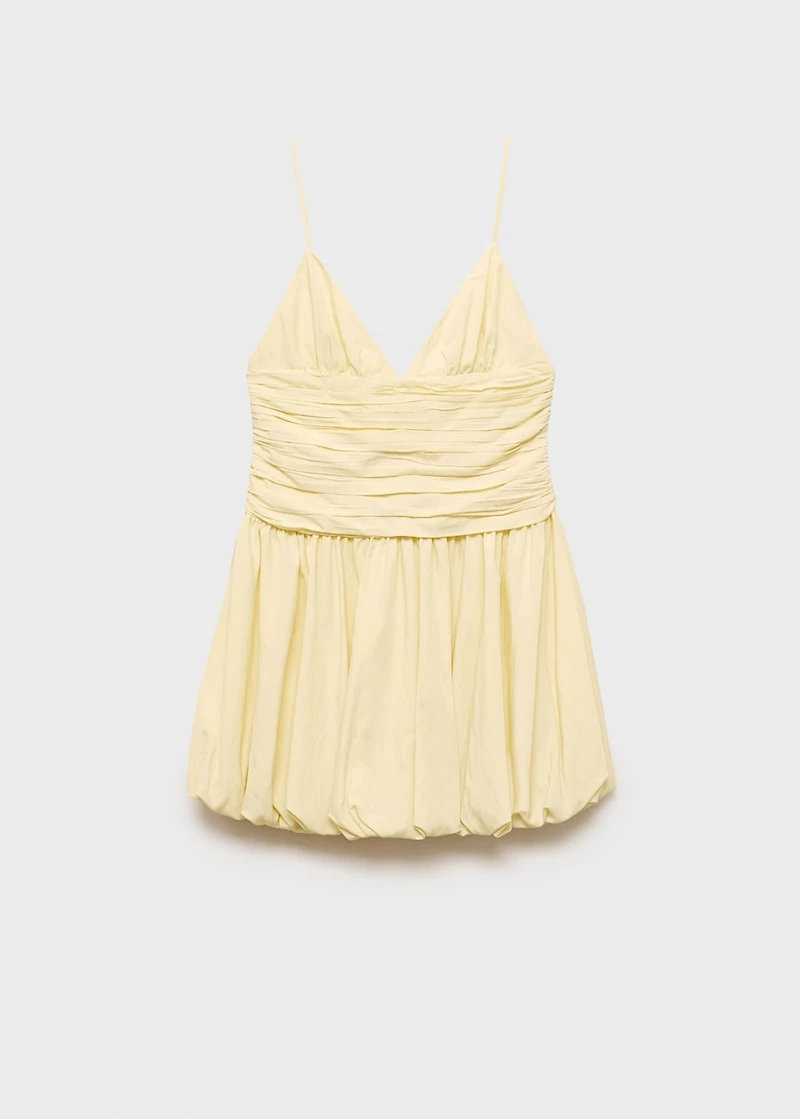 Gathered balloon dress