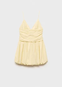 Gathered balloon dress