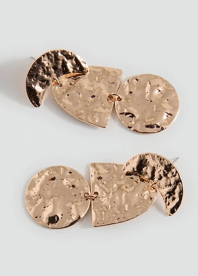 Long textured earrings