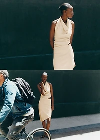 Asymmetrical lurex skirt