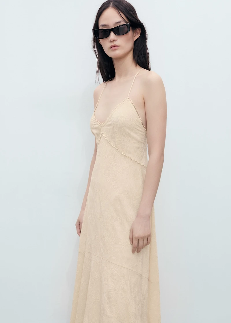 Embroidered midi dress